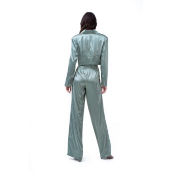 Set mint cu sacou cropped si pantaloni drepti