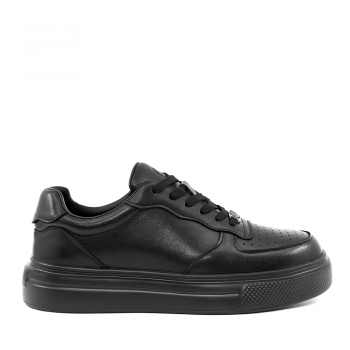 Sneakers ușori bărbați Benvenuti negri din piele 3859BP587N