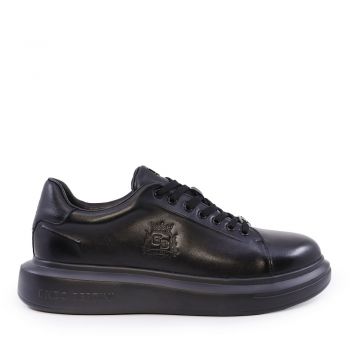 Sneakers Enzo Bertini negri din piele 3869DP585N