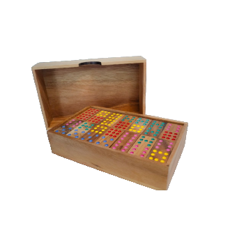 Domino clasic din lemn, 56 piese