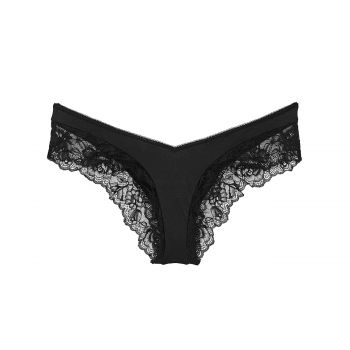 Rose lace-trim high-leg cheeky panty s