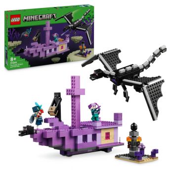 Set LEGO Minecraft - Dragon Ender si Corabia din End (21264)