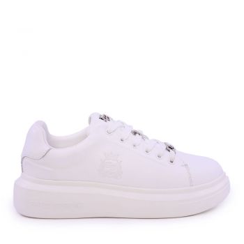 Sneakers Enzo Bertini albi din piele 3869DP585A