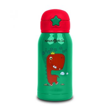 Sticla termoizolanta Nava 500 ml dinozaur verde