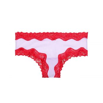Tease mesh cheeky panties with lace extension xs