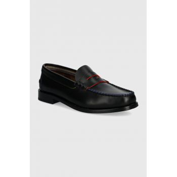 Paul Smith mocasini de piele barbati, culoarea negru, M1S-LID05-NLEA