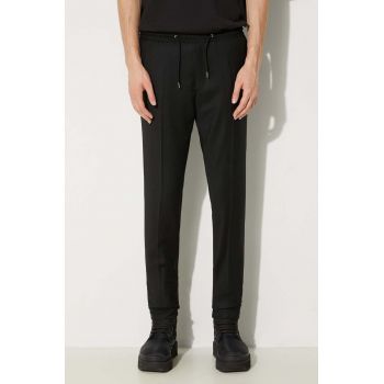 Paul Smith pantaloni de lana culoarea negru, drept, M1R-921T-N00109
