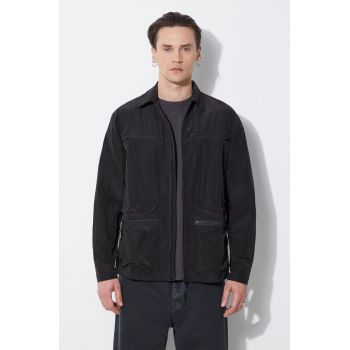 Rains geaca Kano culoarea negru, de tranzitie, oversize, 19220. 01