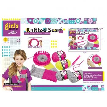 Set Creativ pentru Fete - Confectionare Fular Tricotat, Accesorii Fashion DIY