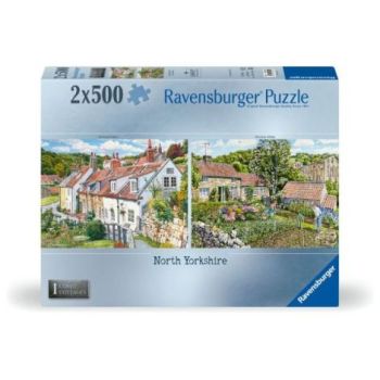 Ravensburger - Puzzle casute cozy din nordul Yorkshire 2x500 piese