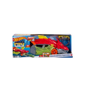 Set Hot Wheels City Dragon Launch Transporter (gtk42)