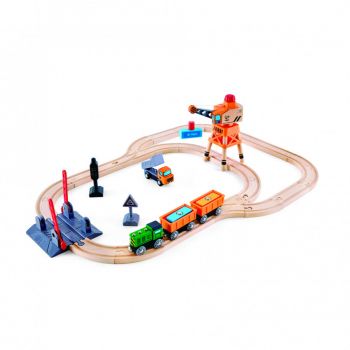 Set Tren de marfa cu macara