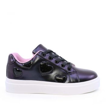 Sneakers fete Benvenuti negru cu mov 2579FP1105N ieftini