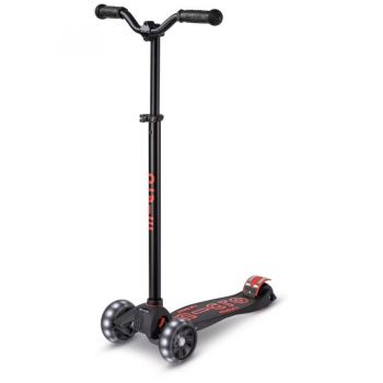 Trotineta Copii Deluxe Pro LED 3 Roti 5-12ani Maxim 50kg Negru/Rosu Trotineta Copii Deluxe Pro LED 3 Roti 5-12ani Maxim 50kg Negru/Rosu