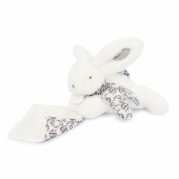 Iepuras Doudou   - jucarie de plus cu paturica, 16 cm