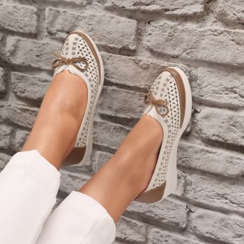 Pantofi dama casual Bej din Piele Ecologica Fariha