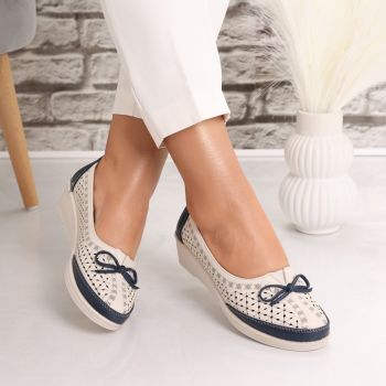 Pantofi dama casual Bej din Piele Ecologica Fariha