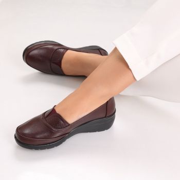 Pantofi dama casual Bordo din Piele Ecologica Watina ieftini