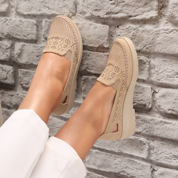 Pantofi dama casual Kaki din Piele Ecologica Lasina