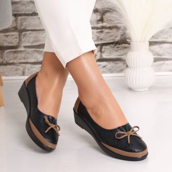 Pantofi dama casual Negri din Piele Ecologica Fariha
