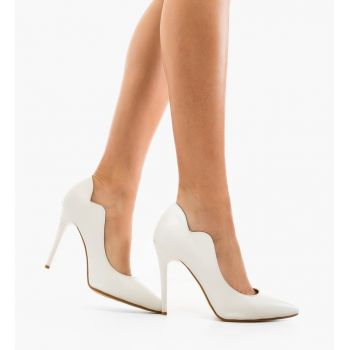 Pantofi stiletto dama Tichon Albi 3