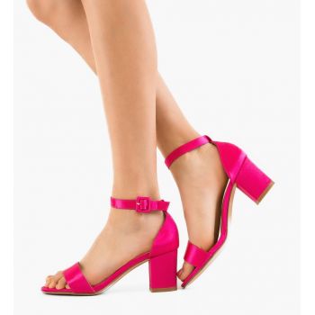 Sandale cu toc Meghan Fuchsia