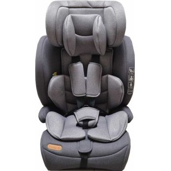 Scaun auto cu Isofix Baby Care Safety Plus Gri 9-36 kg, Omologare R-129 i-Size, Tetiera reglabila, Sistem de prindere in centura de siguranta, Husa detasabila