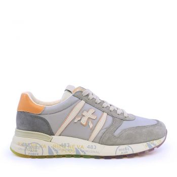 Sneakers bărbați Premiata Lander taupe din piele întoarsă și textil 1699BP7202VTA