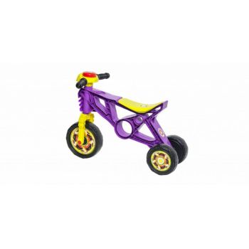 Tricicleta pentru copii Novokids EVO Balance Bike Mov fara pedale, 3 roti, claxon, greutate admisa 30 Kg