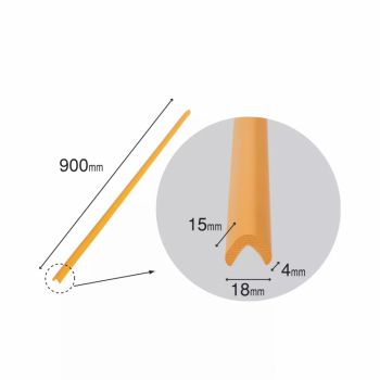 Banda protectie mobilier pentru copii Car Boy Safety Gri deschis 90 cm din spuma 18x900x15x4 cm