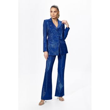 Costum elegant format din sacou si pantaloni Oscar Albastru