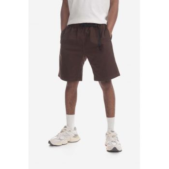 Gramicci pantaloni scurți din bumbac G-Short culoarea maro G101.OGT-purple