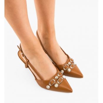 Pantofi dama Fleur Camel ieftini