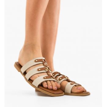 Papuci dama Persik Camel de firma originale