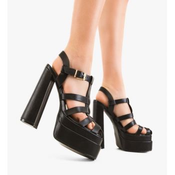 Sandale cu toc Brett Negre
