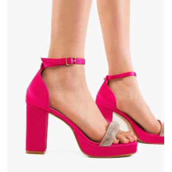 Sandale cu toc Erin Fuchsia