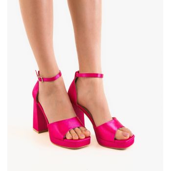 Sandale cu toc Mills Fuchsia