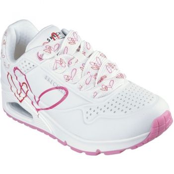 Adidasi Pantofi sport femei Skechers Uno - Twin Hearts 177924-WRPK
