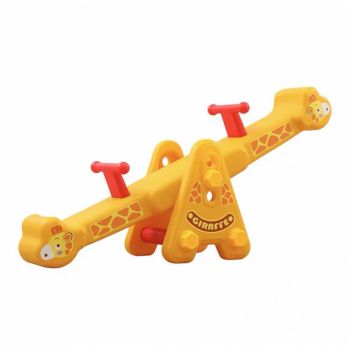 Balansoar pentru copii Nichiduta Garden Giraffe, cu doua locuri si manere de sustinere, reglabil pe inaltime, greutate maxima admisa 100 kg, dimensiune 116 x 33 x 39 cm