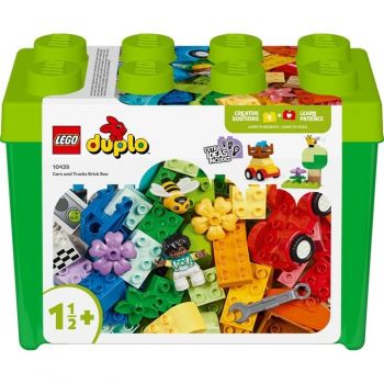 LEGO® DUPLO Classic - Cutie-caramida cu masinute si camioane 10439, 80 piese