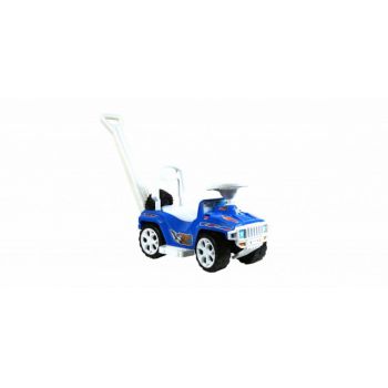Masinuta pentru copii Novokids My first SUV Car XXL Albastru, Lungime 85 cm, maner de impins detasabil pentru parinti, spatiu pentru depozitare