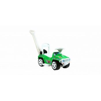 Masinuta pentru copii Novokids My first SUV Car XXL Verde, Lungime 85 cm, Maner de impins detasabil pentru parinti, Spatiu pentru depozitare