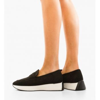 Pantofi casual dama Rose Negri