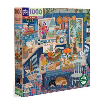 Puzzle Eeboo 1000pc Blue Kitchen (epztbuk)