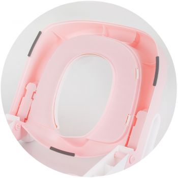 Reductor toaleta cu scara Chipolino Skippy pink