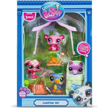 Set 3 figurine Littlest Pets Shop - Camping