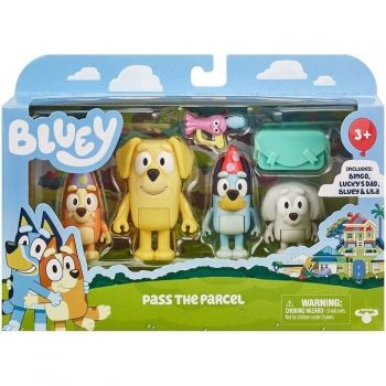 Set 4 figurine Bluey - Pass The Parcel