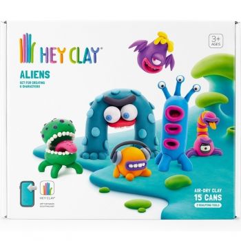 Set Hey Clay - Aliens, 15 cutii