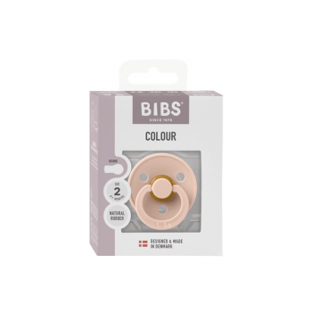 Suzeta Bibs Colour Latex, tetina rotunda, 6+ luni Blush