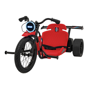 Drift trike electric pentru copii 5-13 ani  24V 500W faruri cu lumini LED, viteza max 14 km/h (2338) Rosu